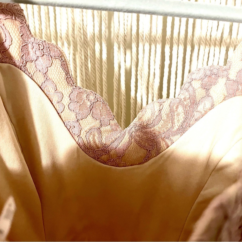 Francesca's Women's Sz Med Blush Pink‎ Scalloped Homecoming formal Dress - Picture 5 of 11